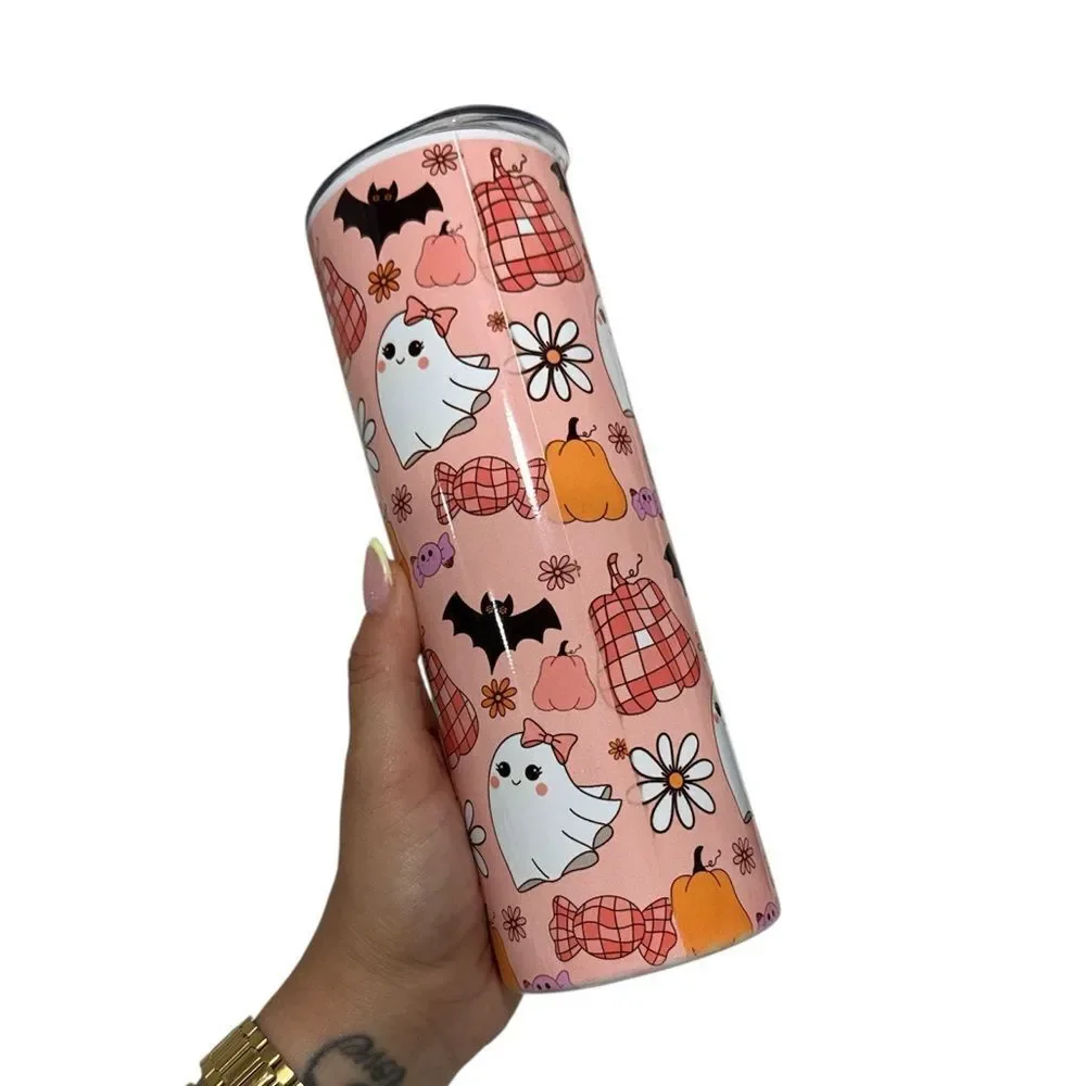 Halloween Themed Pink Tumbler NWT